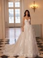 Moonlight Couture H1661 romantic lace wedding dresses with sleeves and beading make a statement. Moonlight Couture H1661 romantic lace wedding dresses with sleeves and beading make a statement.