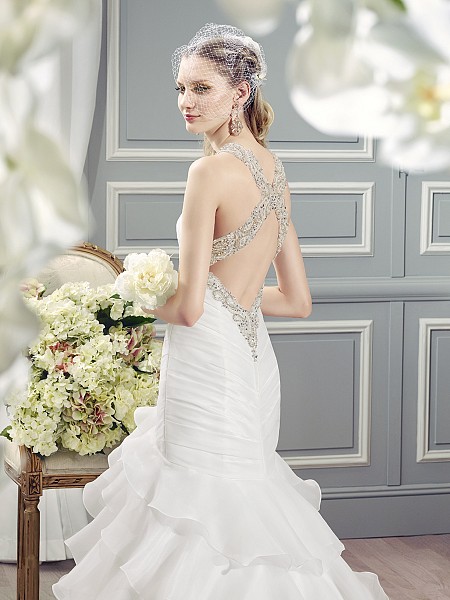 Moonlight Collection J6364 modern flirty low back wedding dress with beaded crisscross straps Moonlight Collection J6364 modern flirty low back wedding dress with beaded crisscross straps