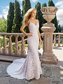 Moonlight Collection J6542 breathtaking figure-flattering lace sheath wedding dress with spaghetti straps Moonlight Collection J6542 breathtaking figure-flattering lace sheath wedding dress with spaghetti straps