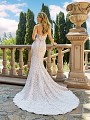 Moonlight Collection J6542 slim open back sheath dress with see-through back and buttons to the end of the train Moonlight Collection J6542 slim open back sheath dress with see-through back and buttons to the end of the train