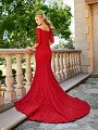 Moonlight Collection J6543 all lace mermaid gown with elbow length sleeves and long train Moonlight Collection J6543 all lace mermaid gown with elbow length sleeves and long train