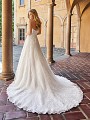 Moonlight Collection J6549 stunning open back tulle and lace flattering A-line wedding gown with chapel train Moonlight Collection J6549 stunning open back tulle and lace flattering A-line wedding gown with chapel train