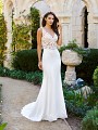 Moonlight Collection J6574A sexy sheer unlined lace mermaid crepe back wedding dress Moonlight Collection J6574A sexy sheer unlined lace mermaid crepe back wedding dress