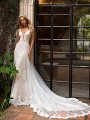 Moonlight Collection J6702 deep illusion sweetheart neckline wedding dress with lace straps
