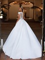 Moonlight Collection J6707 illusion back satin ball gown wedding dress with buttons along the back Moonlight Collection J6707 illusion back satin ball gown wedding dress with buttons along the back