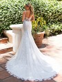 Moonlight Collection J6708 low illusion back lace wedding dress with straps Moonlight Collection J6708 low illusion back lace wedding dress with straps