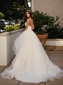 Moonlight Collection J6743 sexy strappy open back full A-line wedding dress with tulle cascading skirt Moonlight Collection J6743 sexy strappy open back full A-line wedding dress with tulle cascading skirt