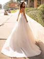 Moonlight Collection J6744 open back with beading full A-line gown with voluminous chapel train Moonlight Collection J6744 open back with beading full A-line gown with voluminous chapel train