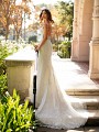 Moonlight Collection J6748 sexy fit and flare bridal dress with deep V-back and chapel train Moonlight Collection J6748 sexy fit and flare bridal dress with deep V-back and chapel train