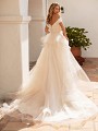 Moonlight Collection J6771 wedding gown with detachable cascade tulle skirt