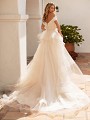 Moonlight Collection J6771 wedding gown with detachable cascade tulle skirt Moonlight Collection J6771 wedding gown with detachable cascade tulle skirt