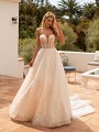 Moonlight Collection J6773 glitter tulle A-line wedding dress with classic sweetheart neckline and illusion inset Moonlight Collection J6773 glitter tulle A-line wedding dress with classic sweetheart neckline and illusion inset