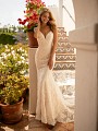 Moonlight Collection J6775 flirty mermaid bridal dress with lace appliques & shimmer organza