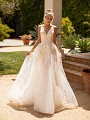 Moonlight Collection J6779 sparkly 2-in-1 A-line wedding gown with detachable mini slip Moonlight Collection J6779 sparkly 2-in-1 A-line wedding gown with detachable mini slip