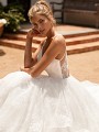 Moonlight Collection J6782 sparkle floral tulle sweetheart neckline wedding gown with keyhole back 