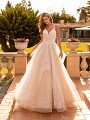 Tulle Tiered Skirt A-line Bridal Gown With Beaded Bodice Moonlight Collection J6794 Tulle Tiered Skirt A-line Bridal Gown With Beaded Bodice Moonlight Collection J6794