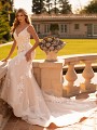 Trumpet Wedding Dress With Embroidered Lace Moonlight Collection J6796 Trumpet Wedding Dress With Embroidered Lace Moonlight Collection J6796
