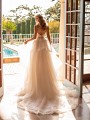Illusion V-Neckline Back Cascade Tulle Skirt Wedding Dress Moonlight Collection J6800 Illusion V-Neckline Back Cascade Tulle Skirt Wedding Dress Moonlight Collection J6800