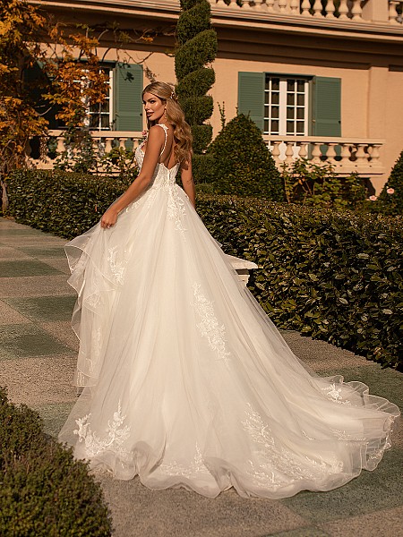 Tiered Skirt A-line Bridal Gown With Moonlight Collection J6802 Tiered Skirt A-line Bridal Gown With Moonlight Collection J6802