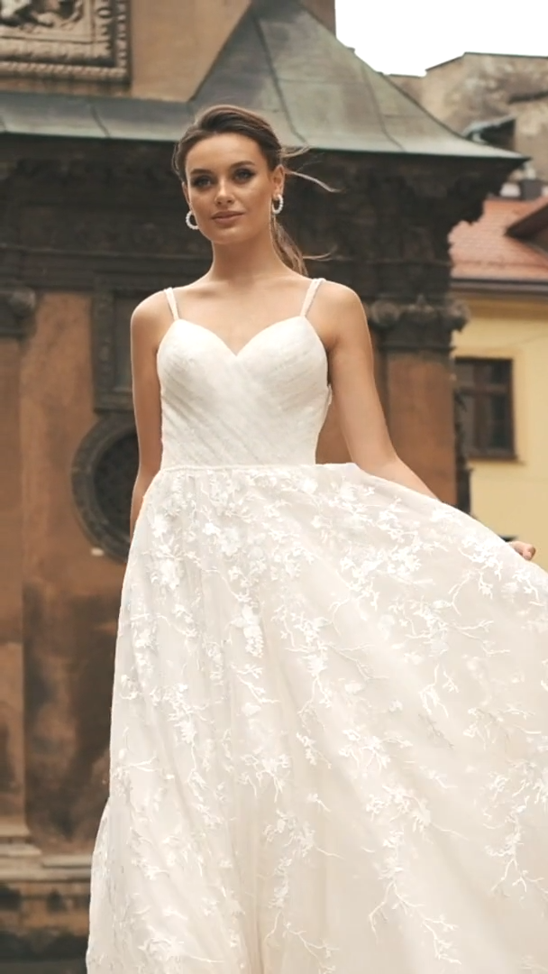 Moonlight Collection J6816 dreamy surplice sweetheart with double beaded straps A-line with chapel train in ivory and taupe Moonlight Collection J6816 dreamy surplice sweetheart with double beaded straps A-line with chapel train in ivory and taupe