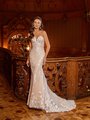 Moonlight Collection J6822 Shimmer Strapless Sweetheart Mermaid Wedding Dress With Scattered Embroidered Leaf Lace Appliques Moonlight Collection J6822 Shimmer Strapless Sweetheart Mermaid Wedding Dress With Scattered Embroidered Leaf Lace Appliques