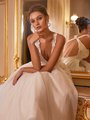 Moonlight Collection J6825 Crisscross Keyhole Back Wedding Dress With Mixed Lace Straps And Sparkly Skirt Moonlight Collection J6825 Crisscross Keyhole Back Wedding Dress With Mixed Lace Straps And Sparkly Skirt