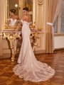 Moonlight Collection J6830 Illusion Peek A Boo Open Back Wedding Dress With Illusion Glitter Train and Embroidered Floral Lace Moonlight Collection J6830 Illusion Peek A Boo Open Back Wedding Dress With Illusion Glitter Train and Embroidered Floral Lace