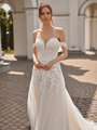 Simply Romantic Sweetheart A-Line with Swag Sleeves Moonlight Collection J6831