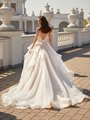 Romantic Deep Illusion V-Back Cascading Ball Gown with Chapel Train Moonlight Collection J6833