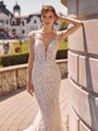 Moonlight Collection J6834 Timeless Deep Sweetheart and Cap Sleeves Mermaid with Lace Appliques Moonlight Collection J6834 Timeless Deep Sweetheart and Cap Sleeves Mermaid with Lace Appliques