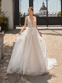 Moonlight Collection J6836 Stunning Sparkly Deep Sweetheart Full A-Line Wedding Dress with Lace Straps Moonlight Collection J6836 Stunning Sparkly Deep Sweetheart Full A-Line Wedding Dress with Lace Straps