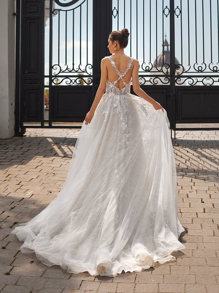 Moonlight Collection J6836 classic elegant wedding dresses perfect for the romantic bride