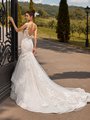 Deep Illusion V-Back Sparkly Lace Appliques over Chantilly Lace Mermaid with Chapel TrainMoonlight Collection J6838 Deep Illusion V-Back Sparkly Lace Appliques over Chantilly Lace Mermaid with Chapel TrainMoonlight Collection J6838