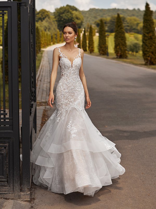 Moonlight Collection J6838 elegant bridal gowns and classic wedding dresses