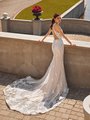 Moonlight Collection J6840 Radiant Keyhole Back Mermaid with Embroidred Lace Appliques