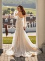 Moonlight Collection J6841 Lace Appliques and Chantilly Lace Fabric Mermaid with Chapel Train Moonlight Collection J6841 Lace Appliques and Chantilly Lace Fabric Mermaid with Chapel Train