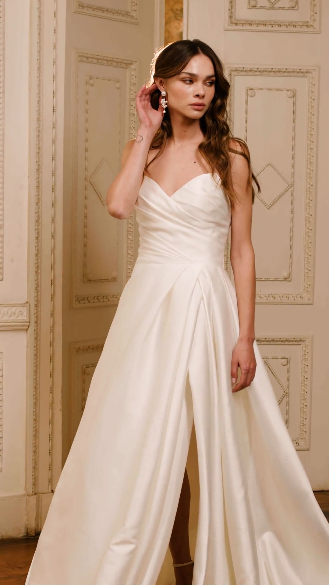 Moonlight Collection J6852 blush bridal gowns, ivory bridal gowns, white wedding dresses & more