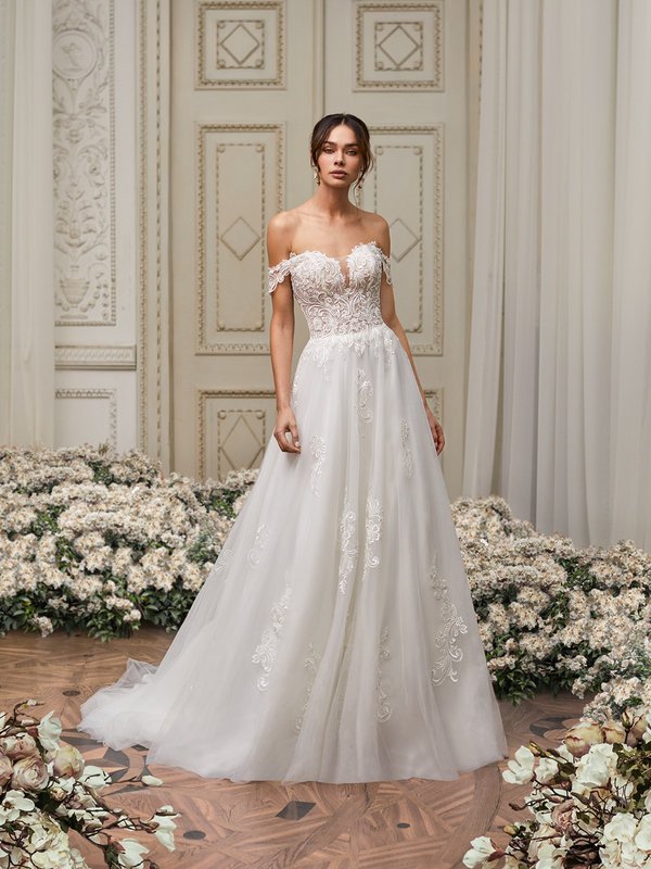 Moonlight Collection J6854 Stunning Unlined Strapless Sweetheart A-Line with Swag Sleeves Moonlight Collection J6854 Stunning Unlined Strapless Sweetheart A-Line with Swag Sleeves