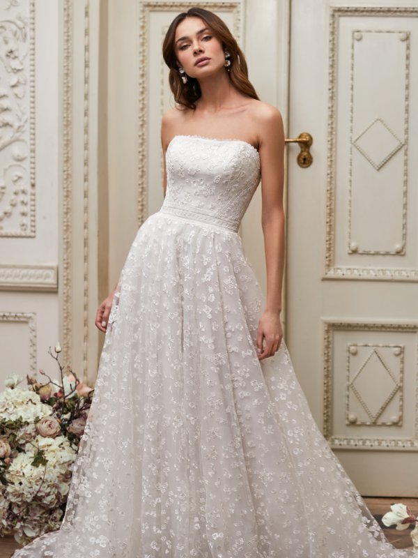 Moonlight Collection J6856 elegant bridal gowns and classic wedding dresses