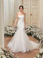 Moonlight Collection J6859 Elegant Modern Mikado and Tulle Cascade Bridal Gowns