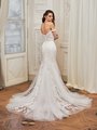 Off-Shoulder Back with Cap Sleeves Mermaid with Chapel Train Moonlight Collection J6860