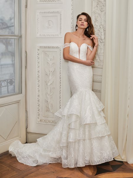 Moonlight Collection J6861 Illusion Inset Sweetheart Embroidered Lace Tulle Mermaid with Swag Sleeves Moonlight Collection J6861 Illusion Inset Sweetheart Embroidered Lace Tulle Mermaid with Swag Sleeves
