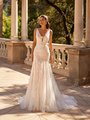 Moonlight Collection J6872 Tulle and Sequins Lace Deep Sweetheart with Illusion Inset Mermaid Wedding Gown