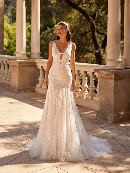 Moonlight Collection J6872 affordable wedding dresses with low backs and beading Moonlight Collection J6872 affordable wedding dresses with low backs and beading