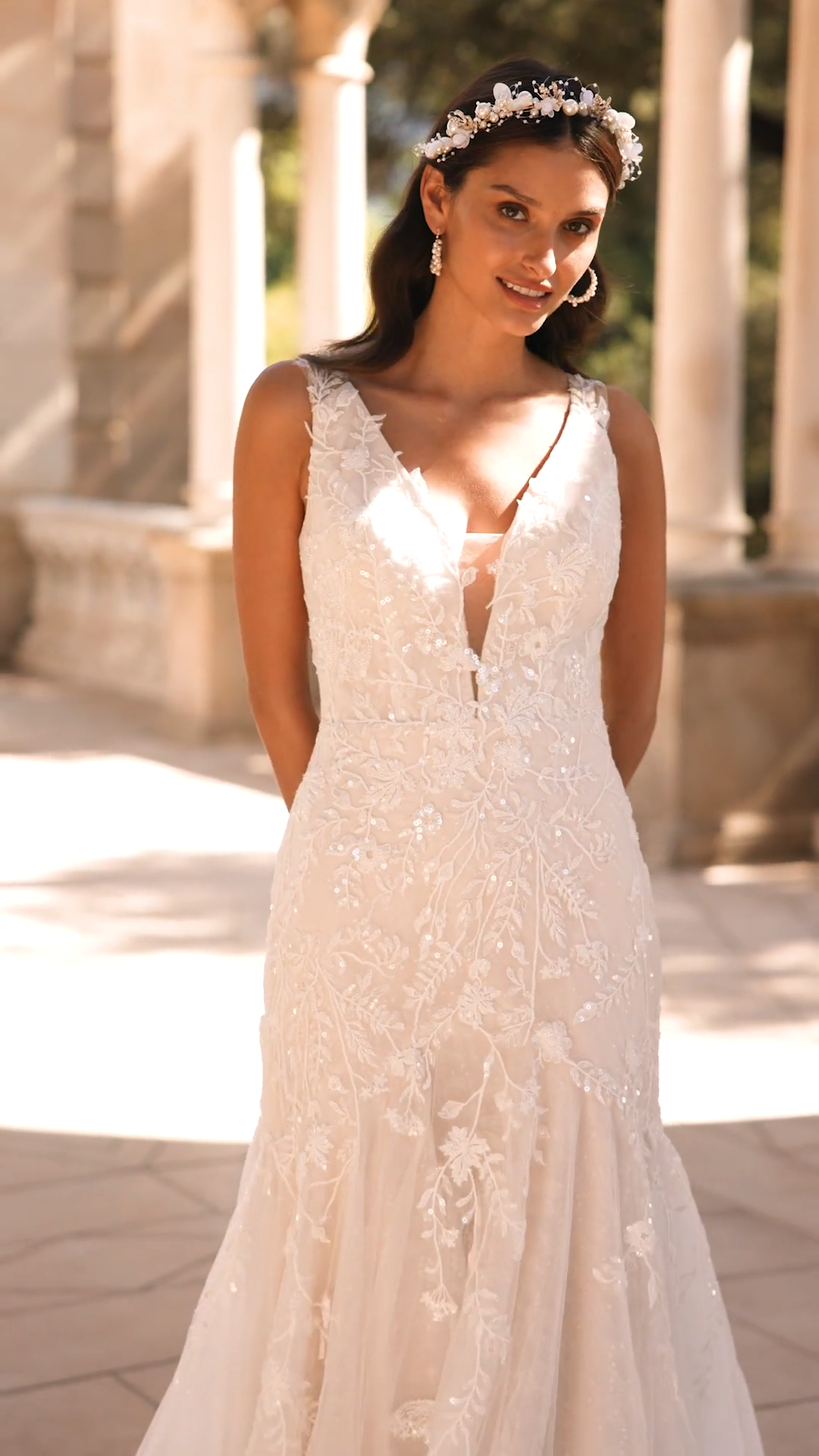 Moonlight Collection J6872 Classic Tulle and Mixed Lace Mermaid Bridal Gown Moonlight Collection J6872 Classic Tulle and Mixed Lace Mermaid Bridal Gown
