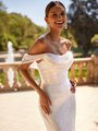 Moonlight Collection J6877 Cowl Scoop Neck with Swag Sleeves Sequin Mermaid Bridal Gown