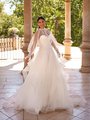 Moonlight Collection J6879 Flirty Detachable Tulle High Neck Jacket over Strapless Satin and Tulle A-Line Wedding Gown Moonlight Collection J6879 Flirty Detachable Tulle High Neck Jacket over Strapless Satin and Tulle A-Line Wedding Gown
