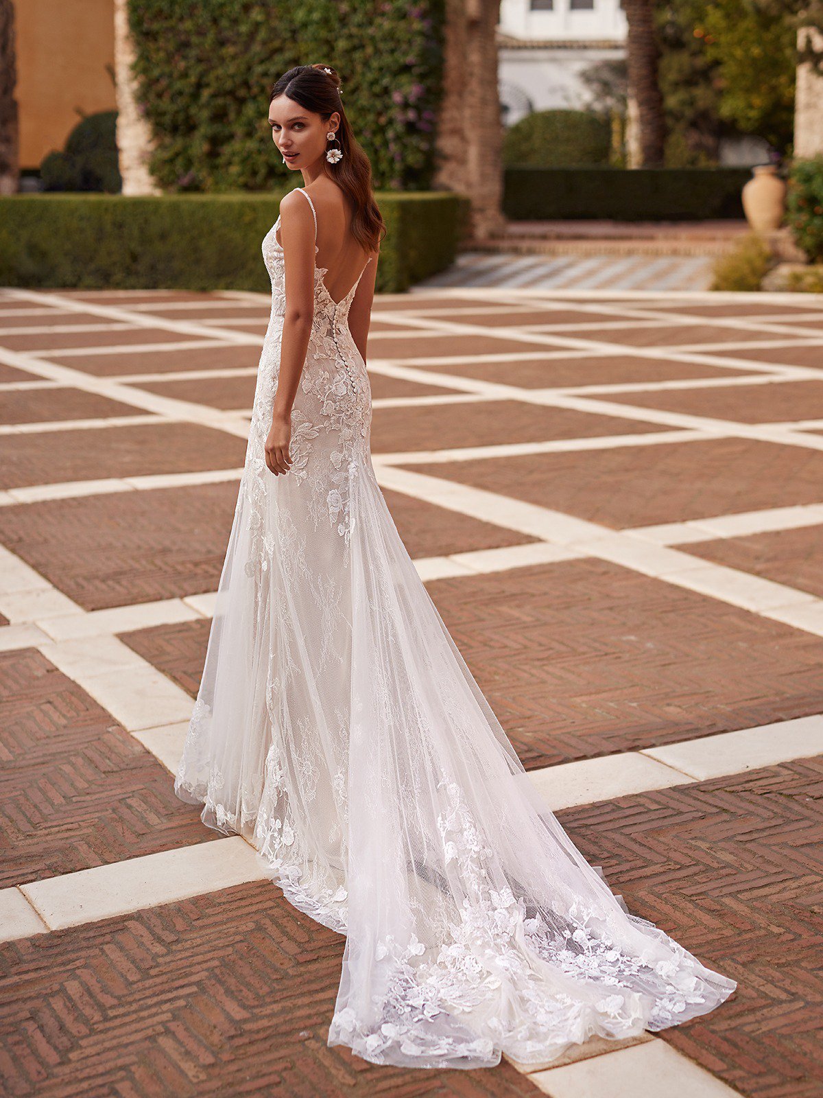 Beaded Lace Mermaid Wedding Dress Moonlight Collection J6896