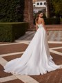 Sultry Open Back Satin Mermaid Wedding Dress with Detachable Chapel Train Moonlight Collection J6900