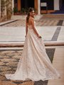 Romantic Illusion Open Back Sparkly Fabric A-Line Wedding Dress with Chapel Train Moonlight Collection J6901 Romantic Illusion Open Back Sparkly Fabric A-Line Wedding Dress with Chapel Train Moonlight Collection J6901
